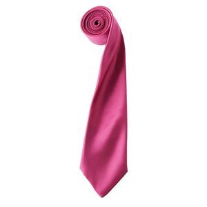Premier Unisex Adult Colours Satin Tie / Hot Pink